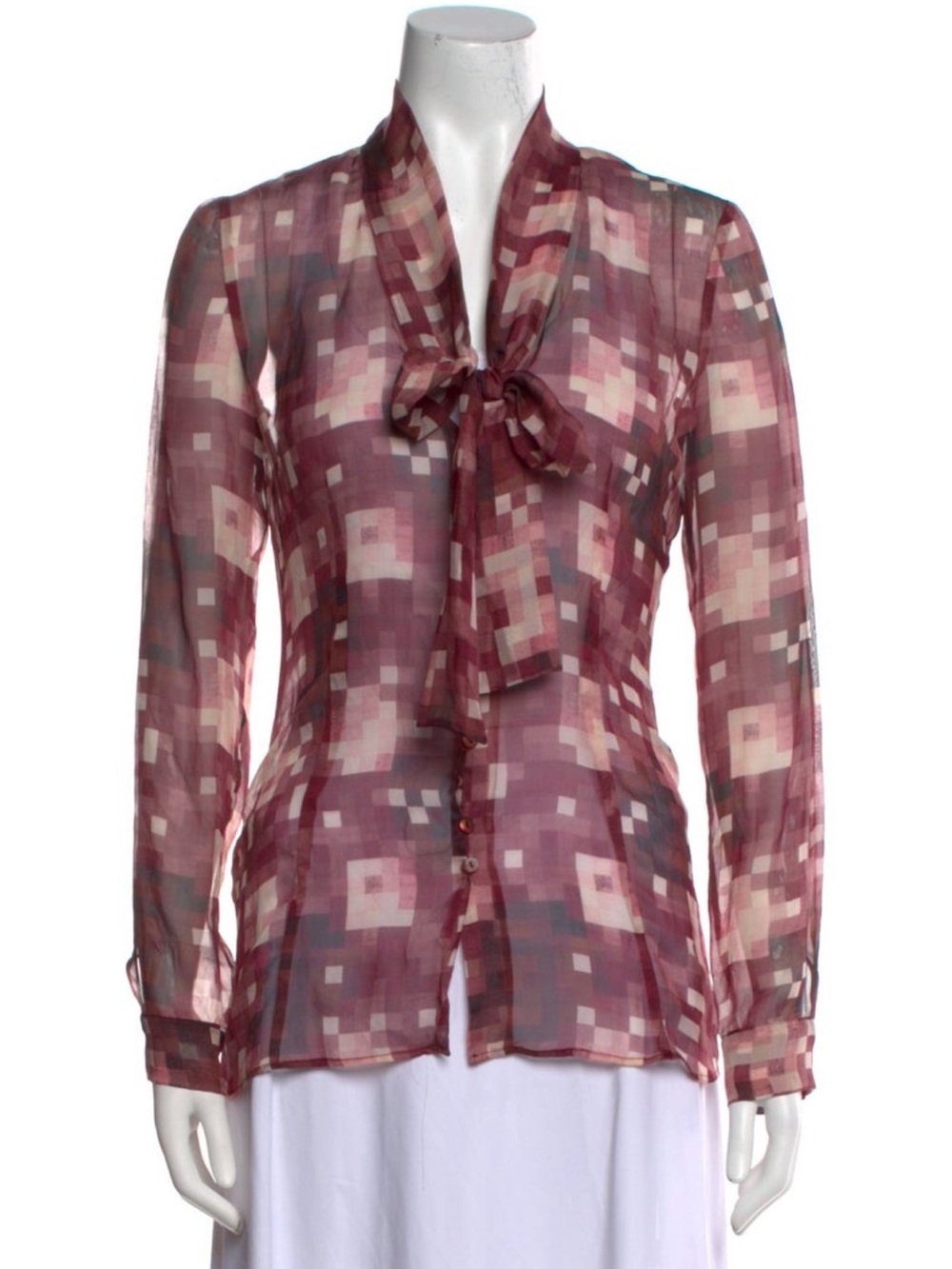 Miu Miu Vintage 2004 Sheer Blouse size S US 4